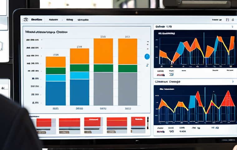 **

A data dashboard designed with interactive elements, featuring charts and graphs visualizing sales data of a large store. The dashboard uses strategic color-coding and symbols to present information clearly. An industrial engineer is presenting this data for effective decision making.

**