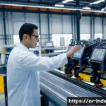 산업공학과 시스템 공학 - **Prompt 1: "Efficiency Unleashed in a Modern Factory"**
    A wide shot of a brightly lit, ultra-mo...